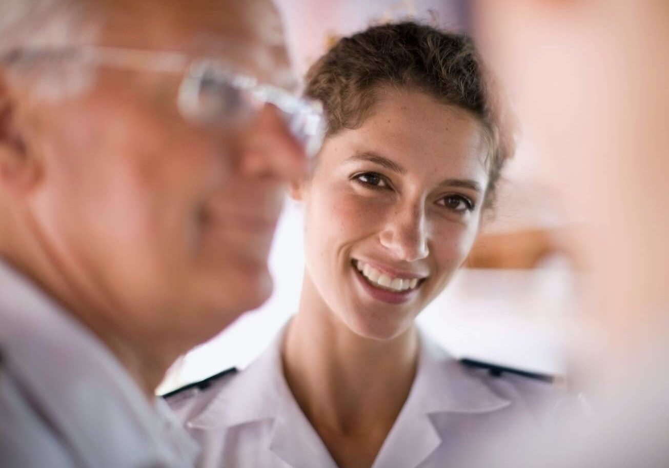 Crew of a ship talking